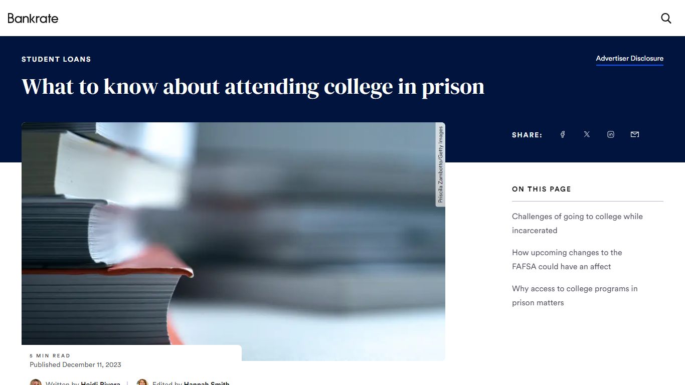 Attending College While Incarcerated: What To Know | Bankrate